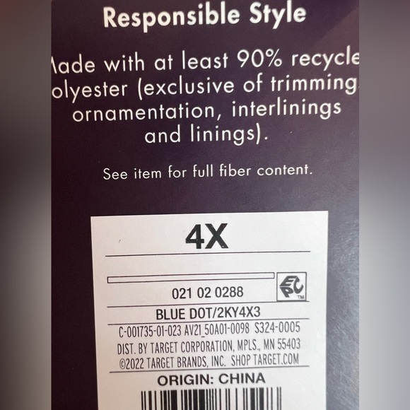 230. NWT AVA & VIV Sweetheart Neckline Bold Blue Blouse - Picture 6 of 6